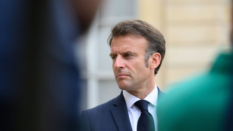 Paris: Macron welcomes Secretary General of NATO Jens Stoltenberg at Elysee Palace